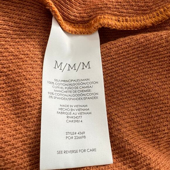 Cabi Style 4369 Long Sleeve Crop Rust V‎ Neck Shirt Size Medium - Picture 8 of 8